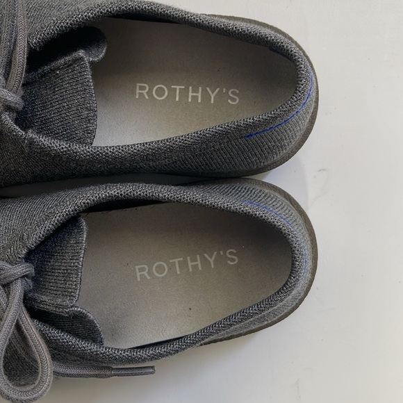 Rothy’s The Monty Merino Wool Mountain Grey Lace Up Men’s Size 11 - Picture 3 of 7